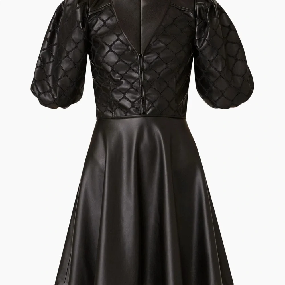 Shoshana Women's Oakley Faux Leather Minidress - Picture 3 of 10